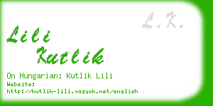 lili kutlik business card
